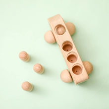 Load image into Gallery viewer, Montessori Beech Wood Wooden Bus Toy