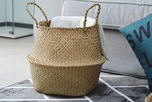 Load image into Gallery viewer, Seaweed Wicker Basket Rattan Hanging Flowerpot  Dirty Clothes    Storage    WF1015