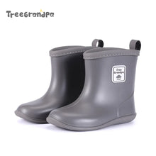 Load image into Gallery viewer, Child Boy rubber Rain Shoes Girls Boys Kid Ankle Rain boots Waterproof shoes Round toe Water Shoes soft Toddler Rubber Shoes