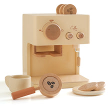 Load image into Gallery viewer, 10pc Baby Coffee Machine Toy Set Wooden Kitchen Supplies Coffee Machine Model Children Play Simulation Coffee Cake Pretend Toys