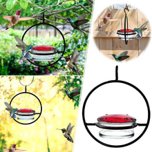 Load image into Gallery viewer, Hummble Slim Hummingbird Feeder Metal Hummingbird Feeder Hanging Metal Hummingbird Feeder Round Hummingbird Feeder