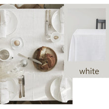 Load image into Gallery viewer, 100% Pure Linen Tablecloth - Natural Fabric Solid Color