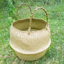 Load image into Gallery viewer, Seaweed Wicker Basket Rattan Hanging Flowerpot  Dirty Clothes    Storage    WF1015