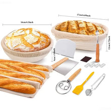 Load image into Gallery viewer, 1set Professional Baking Tools 24 Oz Sourdough Starter Jar Pastry Mat Scraper Bread Slicing Knife Gloves for Home DIY Baking Kit