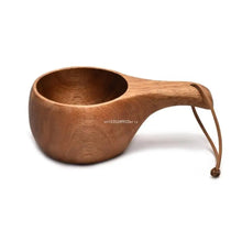 Load image into Gallery viewer, 210ml Outdoor Cup Kuksa Camping Mug Coffee Milk Cups Mugs Acacia-Wood Drinkware Bushcrafts Artifact Kitchen