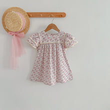 Load image into Gallery viewer, Kids Clothes Fashion Girl Dress Flower Embroidery Retro Lace Dress Cotton Princess Vestido Casual Round Neck Summer New Sweet