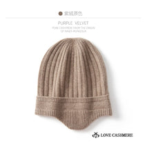 Load image into Gallery viewer, Cashmere Earflap Beanie