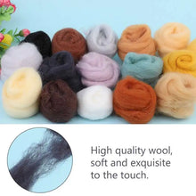Load image into Gallery viewer, 10 G DIY Wool Roving Needle Felting 8 Colors Wool Felting Fibre Handmade Material For Beginners Needle Felting Product Making