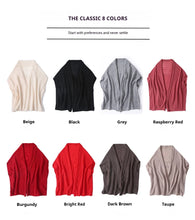 Load image into Gallery viewer, 100% Wool Oversized Knitted Poncho Shawl