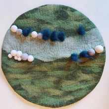 Load image into Gallery viewer, Wool Felt Playscape Play Mat River Fall House Doll Playscape Small World Pretend Play Children Montessori Waldorf Inspired Toy