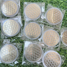 Load image into Gallery viewer, Selenite Charging Plate with Flower of Life Design, about 6–7cm