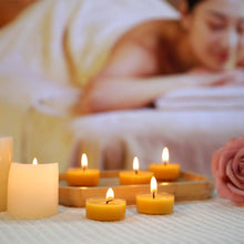 Load image into Gallery viewer, Natural Beeswax Smokeless Tea Light Candles - 12/24/48 Pcs