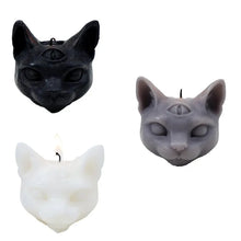 Load image into Gallery viewer, Gothic Three Eye Cat Scented Soy Wax Candle