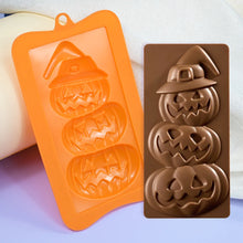 Load image into Gallery viewer, Halloween Silicone Molds - Skull, Pumpkin, Witch & Ghost Baking Tools