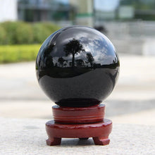 Load image into Gallery viewer, Natural Black Obsidian Crystal Ball