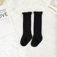 Load image into Gallery viewer, Ruffle-Top Cotton Knee Socks for Little Ones