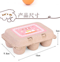 Load image into Gallery viewer, Kids 3/6pcs Wooden Artificial Egg Set Easter DIY Toy Wooden House Game Kitchen Egg Toys Early Education Food Toys for Children