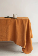 Load image into Gallery viewer, 100% Pure Linen Tablecloth - Solid Color Natural Fabric