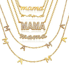 Load image into Gallery viewer, GD Wholesale Elegant Gift Tarnish Free Jewelry mother day 18k Gold Plated Stainless Steel initial Mama Chain Necklace Choker