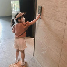 Load image into Gallery viewer, 7588 Girl Clothes Knitted T Shirt Spring And Summer New Girl Tops Bubble Sleeve Hollowed Out T-shirt Sweet Baby Girl Tops