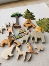 Load image into Gallery viewer, Colorful Wooden Animal Stacking Blocks - Forest & Safari Toys