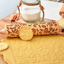 Load image into Gallery viewer, Wooden Halloween Rolling Pin