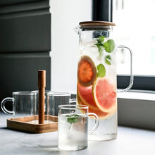 Load image into Gallery viewer, 1000ML/1500ML Thick Glass Kettle with Bamboo Lid & Filter