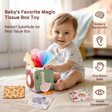 Load image into Gallery viewer, Montessori Toys Magic Cotton Animal Tissue Box Kids Finger Exercise Cloth Busy Box Toys Baby Educational Activity Sensory Game