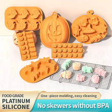 Load image into Gallery viewer, Halloween Silicone Molds - Pumpkin, Bat, Skull, Ghost Shapes