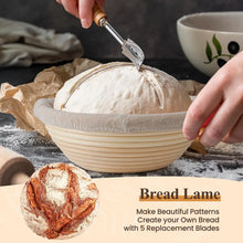 Load image into Gallery viewer, 1set Professional Baking Tools 24 Oz Sourdough Starter Jar Pastry Mat Scraper Bread Slicing Knife Gloves for Home DIY Baking Kit