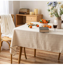 Load image into Gallery viewer, Retro Striped Cotton Linen Tablecloth