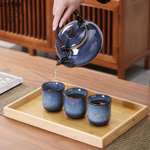 Load image into Gallery viewer, Large Ceramic Teapot with Top Handle and Infuser