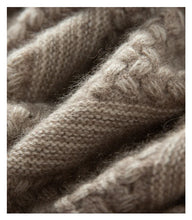 Load image into Gallery viewer, Men Winter Wool Cashmere Knitted Scarf Coarse Needle Texture Thick Neck Warmer Christmas Present Unisex Accessories 170*25 Traf