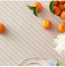 Load image into Gallery viewer, Retro Striped Cotton Linen Tablecloth