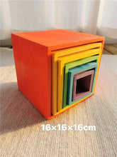 Load image into Gallery viewer, Wooden Rainbow Arch Stacking Blocks & Peg Dolls