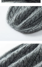 Load image into Gallery viewer, Cashmere Cable Knit Beanie - Unisex