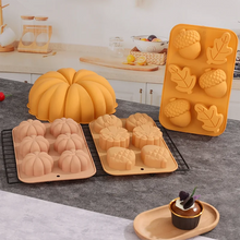 Load image into Gallery viewer, Pumpkin & Nut Leaves Silicone Baking Mold