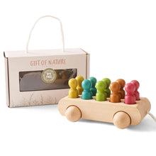 Load image into Gallery viewer, Montessori Wooden Baby Trolley with Colorful Dolls