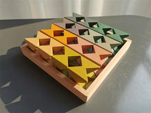 Load image into Gallery viewer, Montessori Wooden Butterfly Stacking Blocks