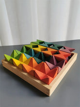 Load image into Gallery viewer, Montessori Wooden Butterfly Stacking Blocks
