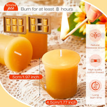 Load image into Gallery viewer, Natural Beeswax Smokeless Tea Light Candles - 12/24/48 Pcs