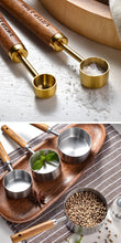 Load image into Gallery viewer, 4PCS Stainless Steel Measuring Spoons with Wooden Handle