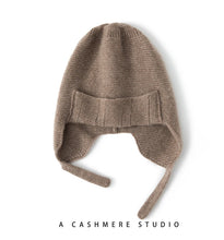 Load image into Gallery viewer, Cashmere Aviator Hat with Earflaps - Unisex