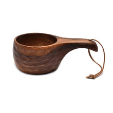 Load image into Gallery viewer, 210ml Outdoor Cup Kuksa Camping Mug Coffee Milk Cups Mugs Acacia-Wood Drinkware Bushcrafts Artifact Kitchen