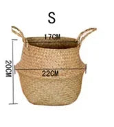 Load image into Gallery viewer, Seaweed Wicker Basket Rattan Hanging Flowerpot  Dirty Clothes    Storage    WF1015