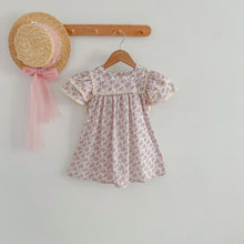 Load image into Gallery viewer, Kids Clothes Fashion Girl Dress Flower Embroidery Retro Lace Dress Cotton Princess Vestido Casual Round Neck Summer New Sweet