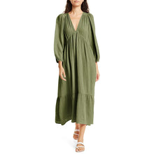 Load image into Gallery viewer, 100% Cotton Muslin Elegant Long Sleeve Dress