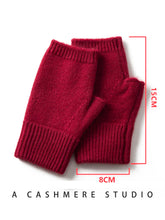 Load image into Gallery viewer, 100% Cashmere Fingerless Gloves
