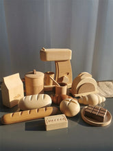 Load image into Gallery viewer, Montessori Wooden Coffee, Tea and Baguette Pretend Play Set