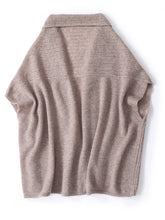 Load image into Gallery viewer, 100% Wool Oversized Knitted Poncho Shawl